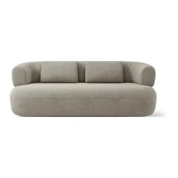 Canapea gri deschis cu tapiterie din tesatura boucle 178 cm Jenny - Micadoni Home imagine