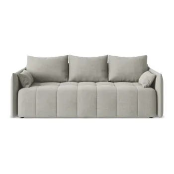 Canapea gri deschis extensibila/cu spatiu de depozitare 225 cm Moku - Makamii imagine