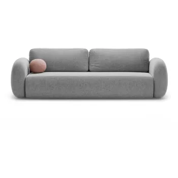 Canapea gri deschis extensibila/cu spatiu de depozitare cu tapiterie din chenille 262 cm Tonale - Cosmopolitan Design imagine