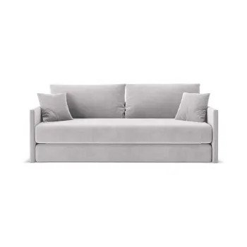 Canapea gri deschis extensibilAcu tapiE>erie din catifea 209 cm Shannon aEURCosmopolitan Design imagine