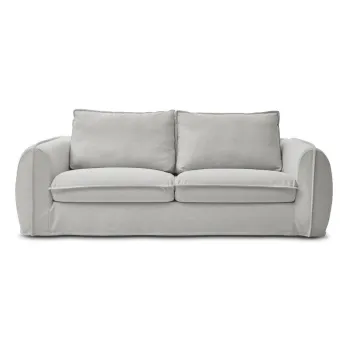 Canapea gri deschis pentru dormitul zilnic/extensibila 216 cm Archimede - Bobochic Paris imagine