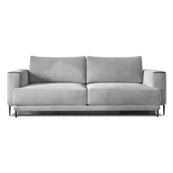 Canapea gri extensibila/cu spatiu de depozitare cu tapiterie din catifea 260 cm Dalia - ELTAP imagine