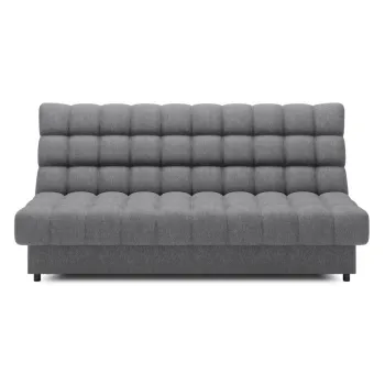 Canapea gri extensibila/cu spatiu de depozitare cu tapiterie din chenille 197 cm Clareta - ELTAP imagine