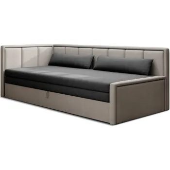 Canapea gri extensibila/cu spatiu de depozitare cu tapiterie din chenille 214 cm Fulgeo - ELTAP imagine