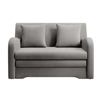 Canapea gri extensibila cu tapiterie din catifea 130 cm Ario - ELTAP imagine