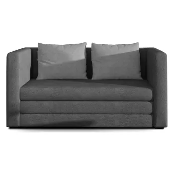 Canapea gri extensibila cu tapiterie din chenille 132 cm Neva - ELTAP imagine