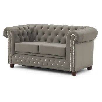 Canapea gri extensibilAcu tapiE>erie din catifea 148 cm York Blik aEURRopez imagine