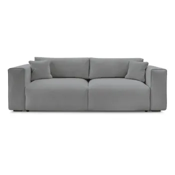 Canapea gri extensibilAf/cu spaE>iu de depozitare 265 cm Ezechiel aEURBobochic Paris imagine