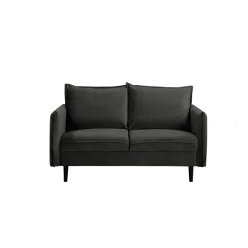 Canapea gri inchis cu tapiterie din catifea 138 cm Juli - Ropez imagine