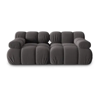 Canapea gri inchis cu tapiterie din catifea 188 cm Bellis - Micadoni Home imagine