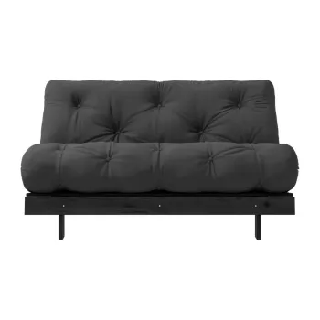 Canapea gri inchis extensibila 140 cm Roots Black Night - Karup Design imagine