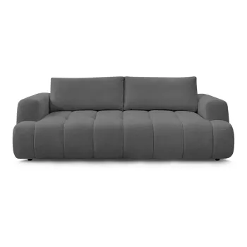 Canapea gri inchis extensibila/cu spatiu de depozitare 251 cm Fuji - Bobochic Paris imagine