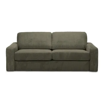 Canapea kaki extensibila cu tapiterie din catifea reiata 195 cm Nona - Makamii imagine