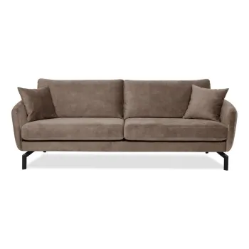 Canapea maro/bej din catifea 230 cm Magic - Scandic imagine