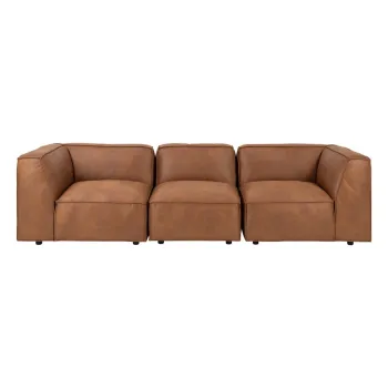 Canapea maro coniac cu tapiterie din imitatie de piele 282 cm Fairfield Kentucky - Bonami Selection imagine