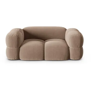 Canapea maro cu tapiterie din catifea 180 cm Loretto - Cosmopolitan Design imagine