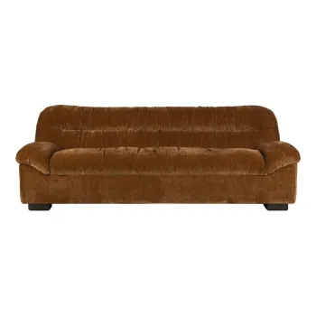 Canapea maro cu tapiterie din catifea 214 cm Douglas - Dutchbone imagine