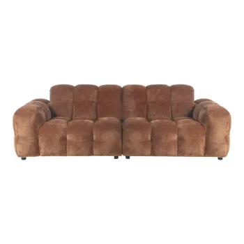 Canapea maro cu tapiterie din catifea 264 cm Hackman - Dutchbone imagine
