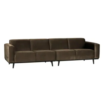 Canapea maro cu tapiterie din catifea 280 cm Statement - WOOOD imagine
