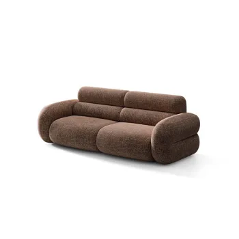 Canapea maro cu tapiterie din chenille 220 cm Neo - Micadoni imagine