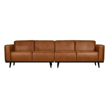 Canapea maro cu tapiterie din imitatie de piele 280 cm Statement - WOOOD imagine