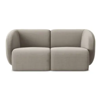 Canapea maro deschis cu tapiE>erie din catifea 174 cm Lani aEURMakamii imagine