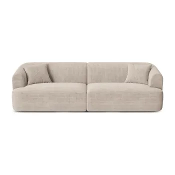 Canapea maro deschis cu tapiE>erie din catifea reiatA255 cm Campi aEURCosmopolitan Design imagine