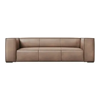 Canapea maro deschis cu tapiterie din piele 227 cm Madame - Windsor & Co Sofas imagine