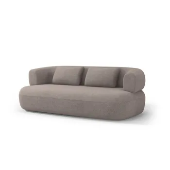 Canapea maro deschis cu tapiterie din tesatura boucle 178 cm Jenny - Micadoni imagine