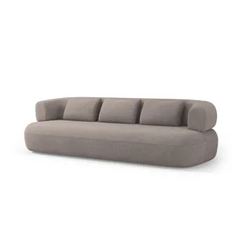 Canapea maro deschis cu tapiterie din tesatura boucle 200 cm Jenny - Micadoni imagine