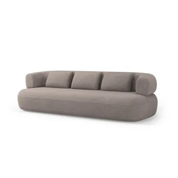 Canapea maro deschis cu tapiterie din tesatura boucle 226 cm Jenny - Micadoni imagine