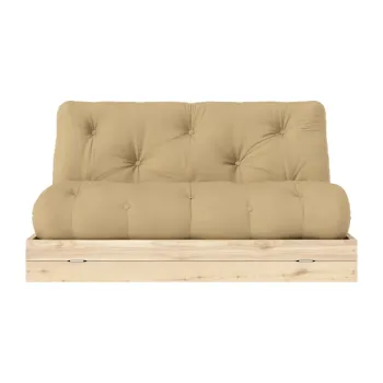 Canapea maro deschis extensibila 145 cm Flip - Karup Design imagine