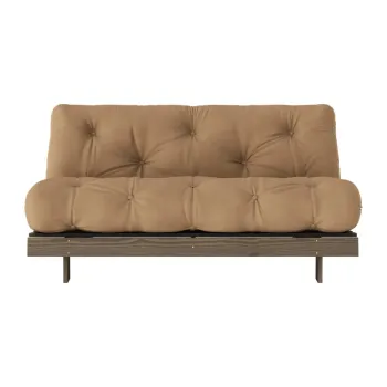 Canapea maro deschis extensibila 160 cm Roots - Karup Design imagine