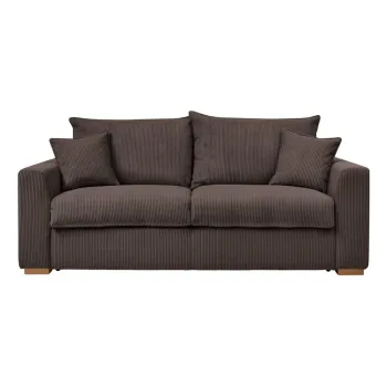 Canapea maro extensibila cu tapiterie din catifea reiata 225 cm Augustin - Bobochic Paris imagine