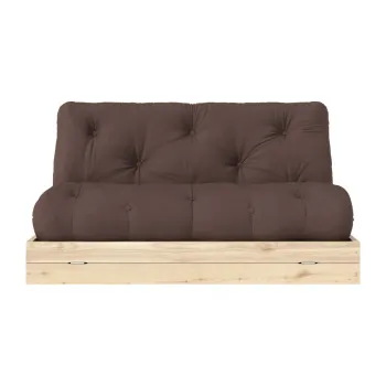 Canapea maro inchis extensibila 145 cm Flip - Karup Design imagine