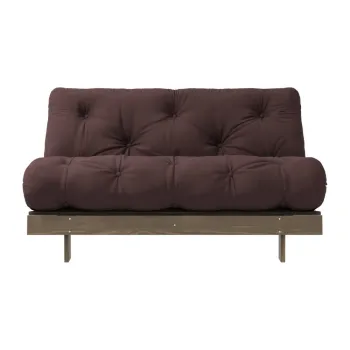 Canapea maro inchis extensibila 160 cm Roots - Karup Design imagine