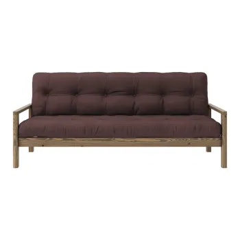 Canapea maro inchis extensibila 205 cm Knob - Karup Design imagine