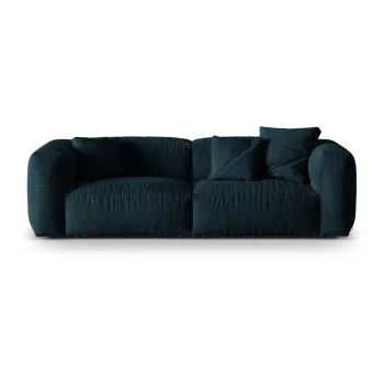 Canapea modulara albastru-inchis cu tapiterie din tesatura boucle 240 cm Martina - Micadoni Home imagine
