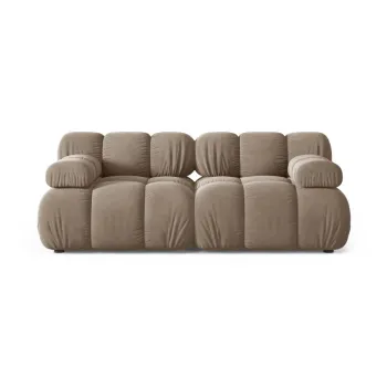 Canapea modulara bej cu tapiterie din catifea 188 cm Bellis - Micadoni imagine