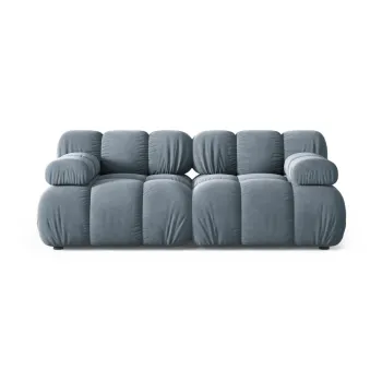 Canapea modulara gri cu tapiterie din catifea 188 cm Bellis - Micadoni imagine