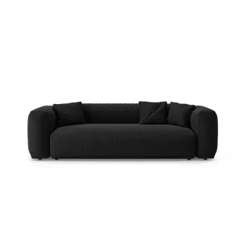 Canapea modulara neagra extensibila 264 cm Martina - Micadoni imagine