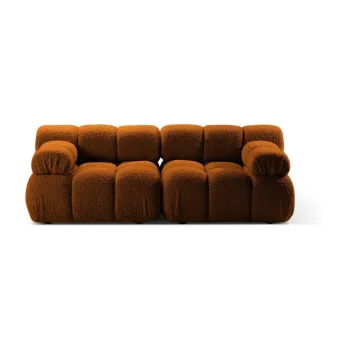 Canapea modulara teracota cu tapiterie din tesatura boucle 188 cm Bellis - Micadoni imagine