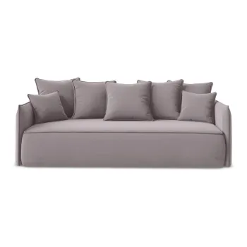 Canapea mov lavanda extensibila/cu spatiu de depozitare cu tapiterie din catifea 225 cm Hula - Makamii imagine