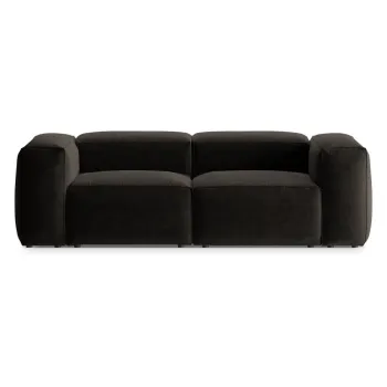 Canapea neagra 224 cm Bergano - Cosmopolitan Design imagine