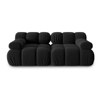 Canapea neagra cu tapiterie din catifea 188 cm Bellis - Micadoni Home imagine