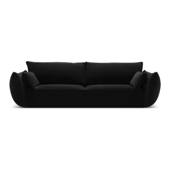 Canapea neagra cu tapiterie din catifea 208 cm Vanda - Mazzini Sofas imagine