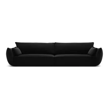 Canapea neagra cu tapiterie din catifea 248 cm Vanda - Mazzini Sofas imagine