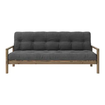 Canapea neagra/gri antracit extensibila 205 cm Knob - Karup Design imagine