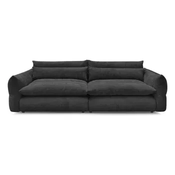 Canapea neagrAcu tapiE>erie din chenille 276 cm Neil aEURBobochic Paris imagine