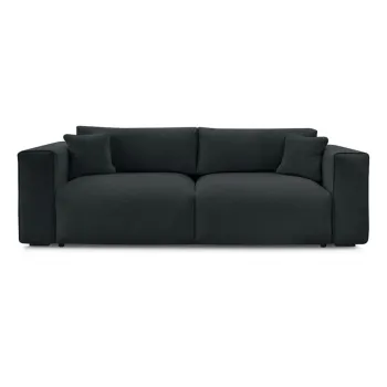 Canapea neagrAextensibilAf/cu spaE>iu de depozitare 265 cm Ezechiel aEURBobochic Paris imagine